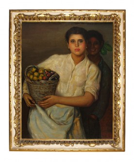 Señorita con cesta de brevas