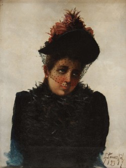 Retrato de dama con sombrero